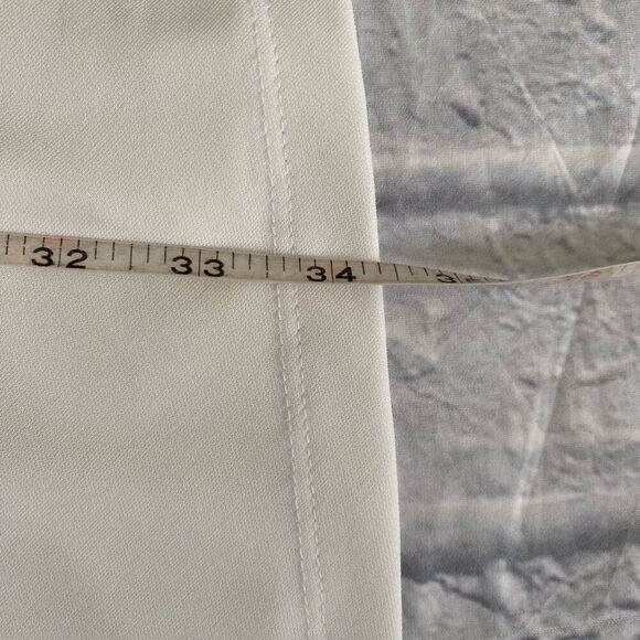 Moda International women 10 V-cut sleeveless lined midi dress black & white - Picture 12 of 12